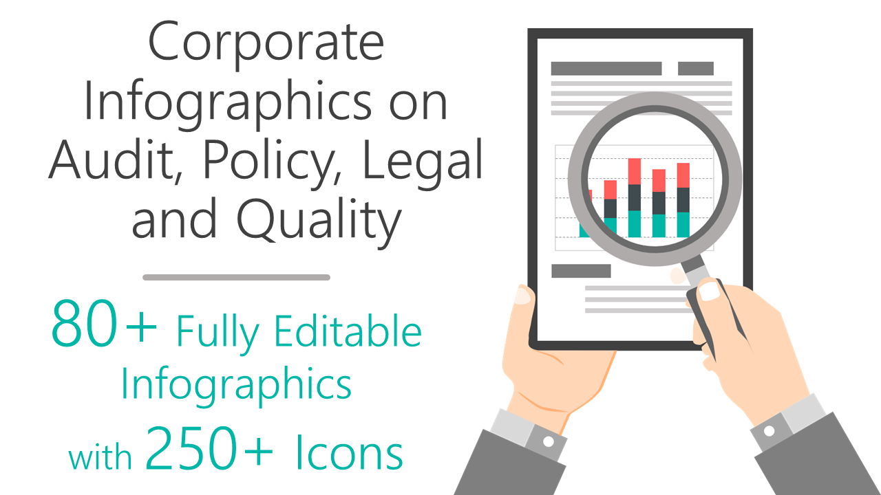 Corporate Function Infographics On Audit, Policy, Quality And Legal